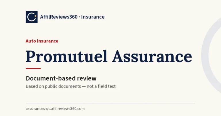 Promutuel Assurance — auto insurance: document-based review by AffilReviews360